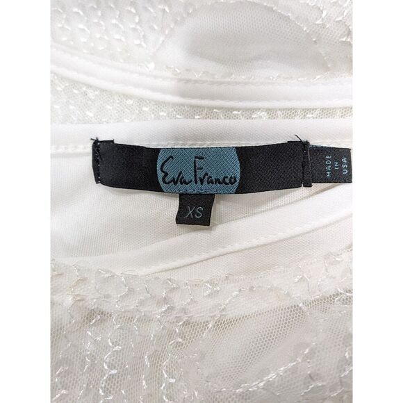 Anthropologie Eva Franco Quincy Sheer Mesh Sequin Circle Embroidered Top, XS - Picture 12 of 12